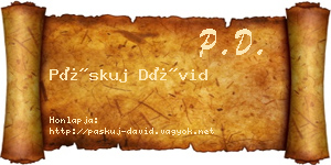 Páskuj Dávid névjegykártya