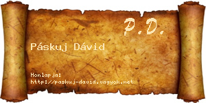 Páskuj Dávid névjegykártya