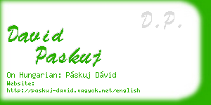 david paskuj business card