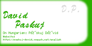 david paskuj business card